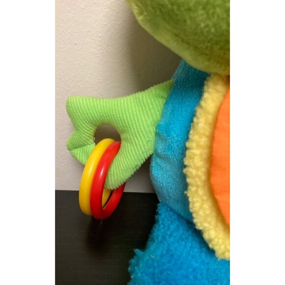 Carter's Sassy Plush Peek-A-Boo Frog Toy With Teether Rattle & Mirror For Infant - Picture 4 of 8